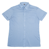 METZGER Mens Plain Shirt Blue M