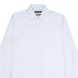 JAEGER Mens Plain Shirt Blue Long Sleeve L