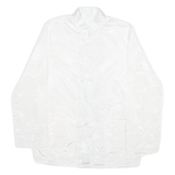 Mens Shirt White Crazy Pattern Long Sleeve M