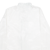 Mens Shirt White Crazy Pattern Long Sleeve M