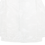 Mens Shirt White Crazy Pattern Long Sleeve M