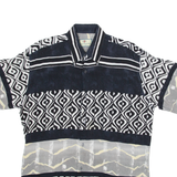 BRUNO VALENTI Mens Shirt Black Crazy Pattern L