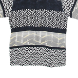 BRUNO VALENTI Mens Shirt Black Crazy Pattern L