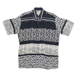 BRUNO VALENTI Mens Shirt Black Crazy Pattern L