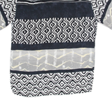 BRUNO VALENTI Mens Shirt Black Crazy Pattern L