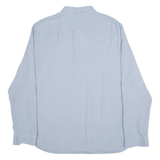 TIMBERLAND Mens Plain Shirt Blue Long Sleeve L