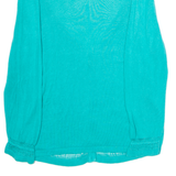 MONSOON Womens Cardigan Green V-Neck Tight Knit M