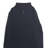 NIKE Yoga Womens Jumper Black High Neck Tight Knit XS