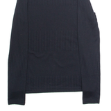 NIKE Yoga Womens Jumper Black High Neck Tight Knit XS