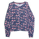 JOULES Womens Patterned Cardigan Blue Floral Tight Knit UK 14