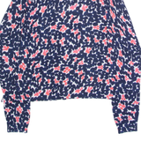 JOULES Womens Patterned Cardigan Blue Floral Tight Knit UK 14