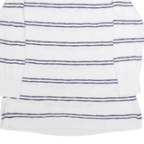 GAP Womens Patterned Jumper White Striped Crew Neck Tight Knit M