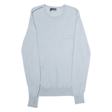 THE KOOPLES Mens Jumper Blue Crew Neck Tight Knit Wool S