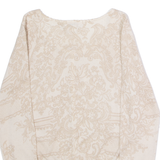 MONSOON Womens Patterned Cardigan Cream Floral Tight Knit UK 12