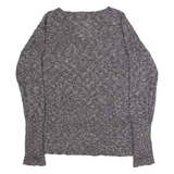 SUPERDRY Womens Jumper Grey Tight Knit L