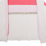 MINT VELVET Womens Patterned Jumper White Crew Neck Tight Knit Wool M