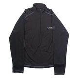 REGATTA Womens Fleece Black 1/4 Zip UK 16