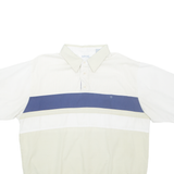 SADDLEBROOK Mens Polo Shirt Beige Striped L
