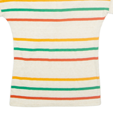 HIS Womens Polo Shirt Beige Striped M