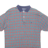 NAUTICA Mens Polo Shirt Blue Check 2XL