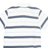 TOMMY HILFIGER Mens Polo Shirt White Striped S