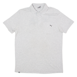 PUMA Mens Polo Shirt Grey L