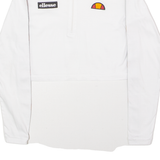 ELLESSE Womens Polo Shirt White Long Sleeve UK 6