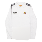ELLESSE Womens Polo Shirt White Long Sleeve UK 6