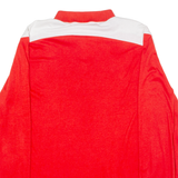 PUMA Mens Polo Shirt Red Colourblock Long Sleeve 2XL