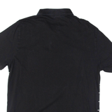 PUMA Mens Polo Shirt Black Striped L