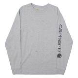 CARHARTT Mens T-Shirt Grey Long Sleeve S