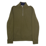 TED BAKER Mens Sweatshirt Green 1/4 Zip M