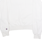 CHAMPION Cropped Womens Sweatshirt White Crew Neck S