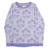 WHITE STUFF Night Owl Floral Womens Sweatshirt Blue Crew Neck S