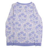 WHITE STUFF Night Owl Floral Womens Sweatshirt Blue Crew Neck S