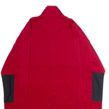 ADIDAS Mens Sweatshirt Red 1/4 Zip S