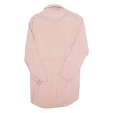 ZARA Womens Shirt Dress Pink Viscose Long Sleeve Knee Length S