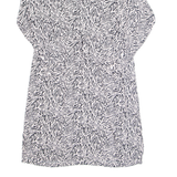 LEVI'S Womens Shift Dress White Crazy Pattern Long Sleeve Knee Length XS