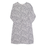 LEVI'S Womens Shift Dress White Crazy Pattern Long Sleeve Knee Length XS