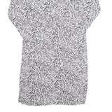 LEVI'S Womens Shift Dress White Crazy Pattern Long Sleeve Knee Length XS