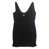 CALVIN KLEIN Womens Tank Dress Black Sleeveless Short XL