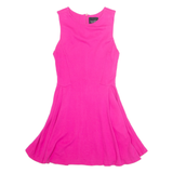 ZARA Womens Skater Dress Pink Sleeveless Short M