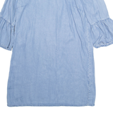 ZARA Womens Shift Dress Blue Knee Length S