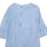 ZARA Womens Shift Dress Blue Knee Length S