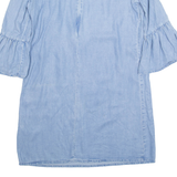 ZARA Womens Shift Dress Blue Knee Length S