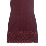 REISS Womens Shift Dress Maroon Viscose Sleeveless Knee Length UK 10