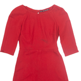 ZARA Cut Out Back Womens Skater Dress Red Short S