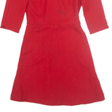 ZARA Cut Out Back Womens Skater Dress Red Short S