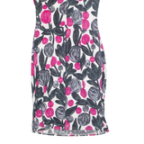 PHASE EIGHT Womens Shift Dress Black Floral Sleeveless Midi UK 10