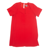PHASE EIGHT Womens A-Line Dress Red Short Sleeve Knee Length UK 16